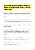 BC OWNER BUILDER EXAMINATION TEST PAPER 2026 QUESTIONS WITH SOLUTIONS GRADED A&plus;