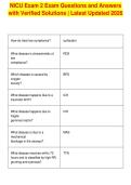 NICU Exam 2 Exam Questions and Answers&NewLine;with Verified Solutions &vert; Latest Updated 2026
