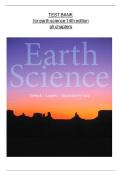Test bank for Earth Science 14th edition by Tarbuck&comma; Lutgens&comma; and Tasa&NewLine;