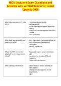 NICU Lecture 4 Exam Questions and&NewLine;Answers with Verified Solutions &vert; Latest&NewLine;Updated 2026