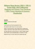 Midterm Exam Review&colon; NR511 &sol; NR 511 &lpar;Latest 2026 &sol; 2027&rpar; Differential Diagnosis and Primary Care Practicum &vert; 100&percnt; Correct Questions & Answers - Chamberlain