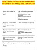 NICU practice Exam Questions and Answers&NewLine;with Verified Solutions &vert; Latest Updated 2026