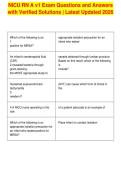 NICU RN A v1 Exam Questions and Answers&NewLine;with Verified Solutions &vert; Latest Updated 2026