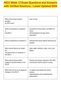 NICU Week 13 Exam Questions and Answers&NewLine;with Verified Solutions &vert; Latest Updated 2026