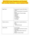 NICU&sol;PICU Exam Questions and Answers&NewLine;with Verified Solutions &vert; Latest Updated 2026