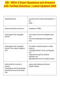 OB - NICU 2 Exam Questions and Answers&NewLine;with Verified Solutions &vert; Latest Updated 2026