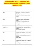 OB final exam&comma; NICU 1 Questions and&NewLine;Answers with Verified Solutions &vert; Latest&NewLine;Updated 2026