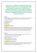ABSA EXAM &sol; AMERICAN BOARD OF SURGICAL ASSISTANT &lpar;ABSA&rpar; ACTUAL EXAM 2026&sol;2027 PREP QUESTIONS COMPLETE ACCURATE EXAM APPROVED QUESTIONS AND CORRECT VERIFIED SOLUTIONS WITH DETAILED RATIONALES &lpar;100&percnt; CORRECT VERIFIED ANSWERS&rpar; LATEST UPDATED VERSION 2026 EDIT