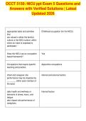 OCCT 5150&colon; NICU ppt Exam 5 Questions and&NewLine;Answers with Verified Solutions &vert; Latest&NewLine;Updated 2026