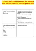 OT in the NICU Exam Questions and Answers&NewLine;with Verified Solutions &vert; Latest Updated 2026