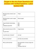 Oxygen in the nicu Exam Questions and&NewLine;Answers with Verified Solutions &vert; Latest&NewLine;Updated 2026