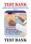 Test Bank for Bates' Guide to Physical Examination and History Taking 13th Edition by Lynn S&period; Bickley - Complete Chapters Questions&comma; Answers and Rationales&vert; Latest Update 2026
