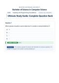 WGU D278   Final Exam &lpar;Latest 2026 &sol; 2027 Updates &rpar; Scripting and Programming - Foundations &vert; Questions and Verified Answers &vert; 100&percnt; Correct &vert; Grade A