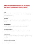 WGU D561 Information Systems for Accounting and Control Questions and Answers&vert; Latest