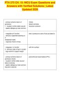 PTA 275 CH&period; 15&colon; NICU Exam Questions and&NewLine;Answers with Verified Solutions &vert; Latest&NewLine;Updated 2026