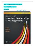 TEST BANK For Essentials of Nursing Leadership & Management 8th Edition Author&colon; Sally A&period; Weiss &comma; Ruth M&period; Tappen&comma; Karen Grimley 