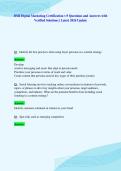 DMI Digital Marketing Certification v&period;9 Questions and Answers with&NewLine;Verified Solutions &vert; Latest 2026 Update