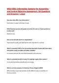 WGU D561 Information Systems for Accounting and Control Objective Assessment&vert; OA Questions and Answers&vert; Latest