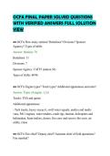 OCFA FINAL PAPER SOLVED QUESTIONS WITH VERIFIED ANSWERS FULL SOLUTION VIEW