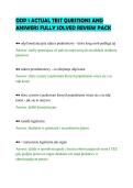 ODP 1 ACTUAL TEST QUESTIONS AND &NewLine;ANSWERS FULLY SOLVED REVIEW PACK 