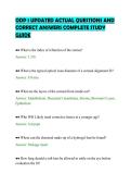 ODP 1 UPDATED ACTUAL QUESTIONS AND &NewLine;CORRECT ANSWERS COMPLETE STUDY &NewLine;GUIDE 