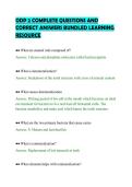 ODP 2 COMPLETE QUESTIONS AND &NewLine;CORRECT ANSWERS BUNDLED LEARNING &NewLine;RESOURCE 