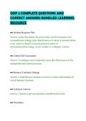 ODP 3 COMPLETE QUESTIONS AND &NewLine;CORRECT ANSWERS BUNDLED LEARNING &NewLine;RESOURCE 