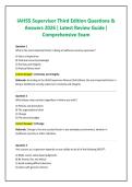 IAHSS Supervisor Third Edition Questions & Answers 2026 &vert; Latest Review Guide &vert; Comprehensive Exam 