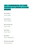 ODP 3 COMPREHENSIVE TEST PAPER &NewLine;QUESTIONS WITH VERIFIED SOLUTIONS &NewLine;RESOURCE 