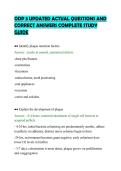 ODP 3 UPDATED ACTUAL QUESTIONS AND &NewLine;CORRECT ANSWERS COMPLETE STUDY &NewLine;GUIDE 