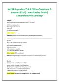 IAHSS Supervisor Third Edition Questions & Answers 2026 &vert; Latest Review Guide &vert; Comprehensive Exam Prep&NewLine;
