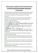 FOOD SCIENCE &vert;COMPLETE STUDY GUIDE WITH 100&percnt;&NewLine;ACCURATE QUESTIONS &ANSWERS&period; EXCELLENCE&NewLine;GUARANTEED&period;