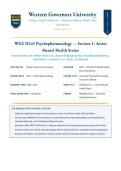 WGU D345&sol; D345 Psychopharmacology Section 1 Assess Mental Health Status &lpar;Latest 2026&sol;2027 Update&rpar; &vert; Complete Exam Q&A with Verified Answers and Detailed Rationales &vert; A&plus; Graded