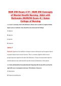 NUR 256 Exam 4 V1 &vert; NUR 256 Concepts &NewLine;of Mental Health Nursing &vert; Q&A with &NewLine;Rationale &lpar;NUR256 Exam 4&rpar; &vert; Galen &NewLine;College of Nursing 