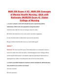 NUR 256 Exam 4 V2 &vert; NUR 256 Concepts &NewLine;of Mental Health Nursing &vert; Q&A with &NewLine;Rationale &lpar;NUR256 Exam 4&rpar; &vert; Galen &NewLine;College of Nursing 