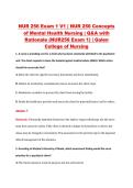NUR 256 Exam 1 V1 &vert; NUR 256 Concepts &NewLine;of Mental Health Nursing &vert; Q&A with &NewLine;Rationale &lpar;NUR256 Exam 1&rpar; &vert; Galen &NewLine;College of Nursing