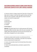 QLIK SENSE BUSINESS ANALYST &lpar;QSBA&rpar; EXAM PRACTICE QUESTIONS COMPLETE WITH 100&percnt; VERIFIED ANSWERS