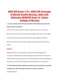 NUR 256 Exam 3 V1 &vert; NUR 256 Concepts &NewLine;of Mental Health Nursing &vert; Q&A with &NewLine;Rationale &lpar;NUR256 Exam 3&rpar; &vert; Galen &NewLine;College of Nursing