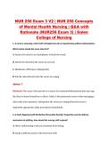 NUR 256 Exam 3 V2 &vert; NUR 256 Concepts &NewLine;of Mental Health Nursing &vert; Q&A with &NewLine;Rationale &lpar;NUR256 Exam 3&rpar; &vert; Galen &NewLine;College of Nursing