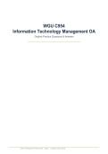 WGU C954 Information Technology Management OA  Questions & Correct Answers&vert; Latest Update