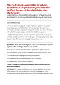 Alberta Pesticide Applicator Structural Exam Prep 2026 &vert; Practice Questions with Verified Answers & Detailed Rationales Study Guide