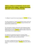 MEDICAL SURGICAL RN PROPHECY RELIAS EXAM QUESTIONS WITH CORRECT VERIFIED SOLUTIONS 2026&sol;2027 &vert; Latest Update