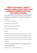 NUR 257 Final Exam V1 &vert; NUR 257 &NewLine;Concepts of Aging & Chronic Illness &vert; Q&A &NewLine;with Rationale &lpar;NUR257 Final Exam&rpar; &vert; &NewLine;Galen College of Nursing 