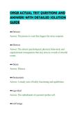 ORGB ACTUAL TEST QUESTIONS AND ANSWERS WITH DETAILED SOLUTION GUIDE