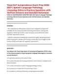 Texas SLP Jurisprudence Exam Prep 2026&ndash;2027 &vert; Speech-Language Pathology Licensing&comma; Ethics & Practice Questions with Verified Answers and Detailed Rationales