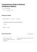 Comprehensive Guide to Software Architecture Patterns Flashcards &lowbar; Quizlet&period;pdf