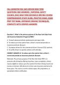FALL SEMESTER NSC SAFE DRIVER NEW YORK QUESTIONS AND ANSWERS &vert; NATIONAL SAFETY COUNCIL &lpar;NSC&rpar; NEW YORK DEFENSIVE DRIVING COURSE COMPREHENSIVE STUDY GUIDE&comma; PRACTICE EXAM&comma; EXAM PREP TEST BANK&comma; DEFENSIVE DRIVING TECHNIQUES&comma; COMPLETE WITH VERIFIED ANSWERS