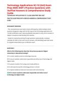 Technology Applications EC&ndash;12 &lpar;242&rpar; Exam Prep 2026&ndash;2027 &vert; Practice Questions with Verified Answers & Comprehensive Study Guide