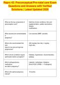 Repro 42&colon; Preconceptual&sol;Pre-natal care Exam&NewLine;Questions and Answers with Verified&NewLine;Solutions &vert; Latest Updated 2026