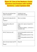 Repro 54&colon; Care of the Newborn I Exam&NewLine;Questions and Answers with Verified&NewLine;Solutions &vert; Latest Updated 2026